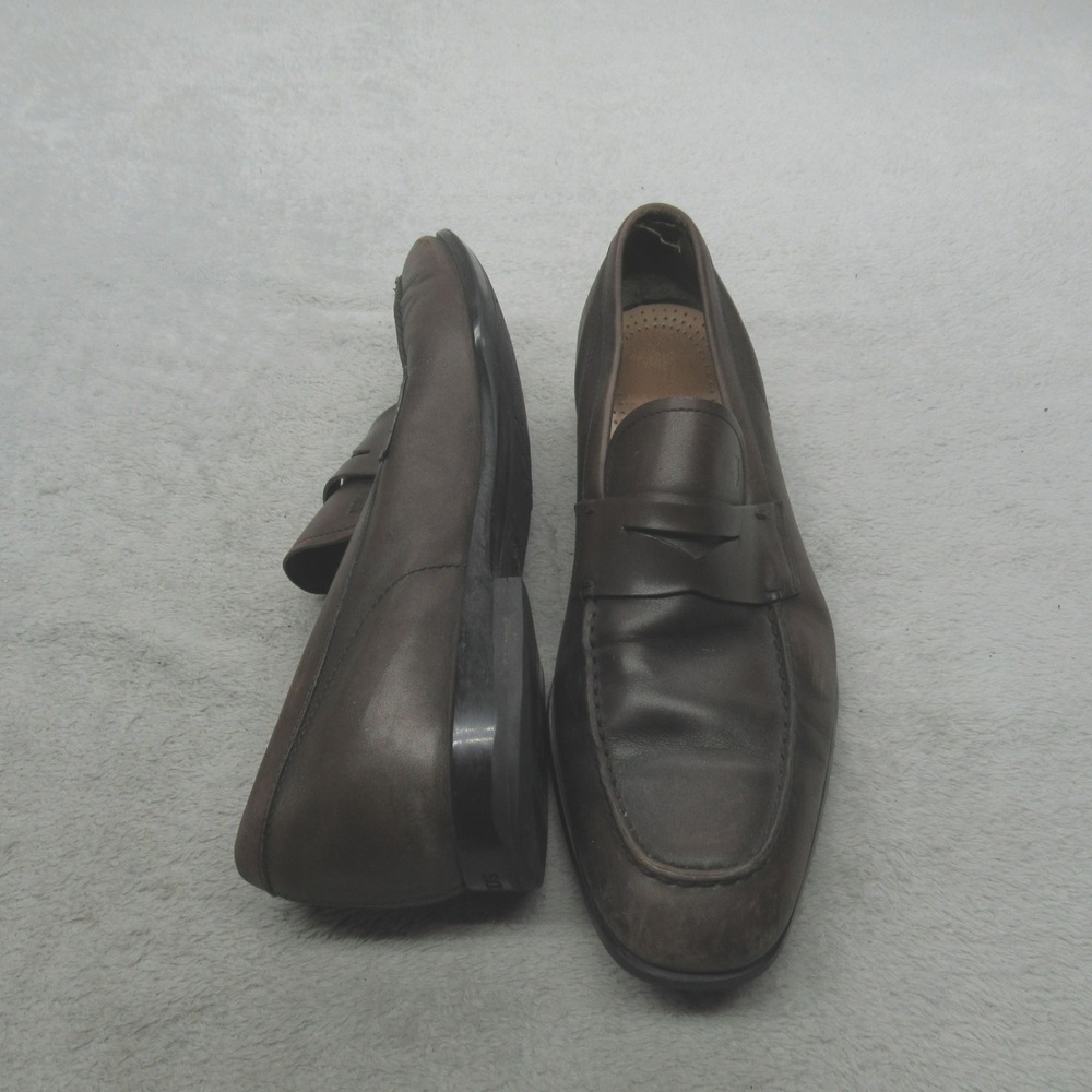 Tacco Mens 8 Penny Loafers Brown Leather Slip On Dress Shoes Luxury Comfort Walk